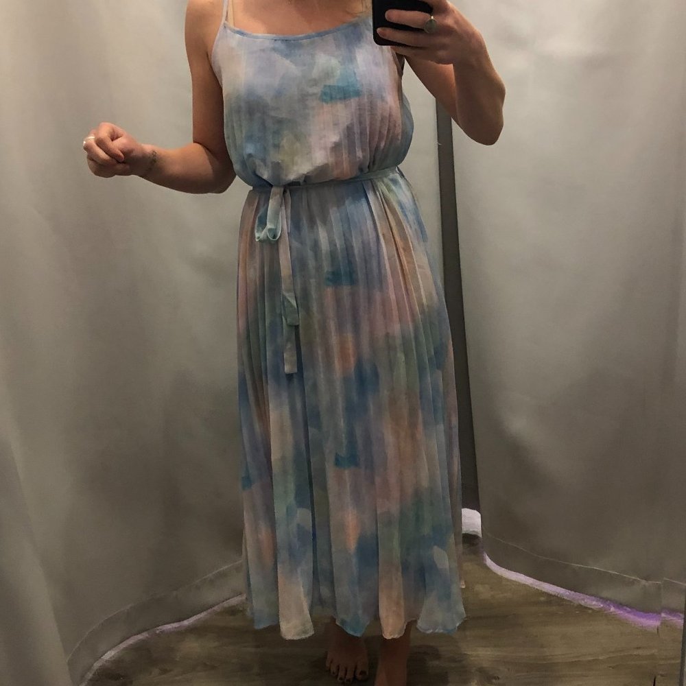 FRNCH Alisha Pastel Watercolors MIDI Dress